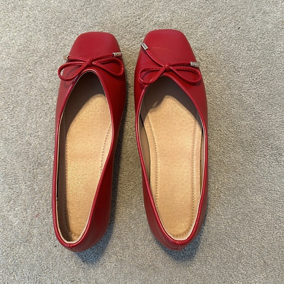 Red Ballet Flats - Picture 3 of 4